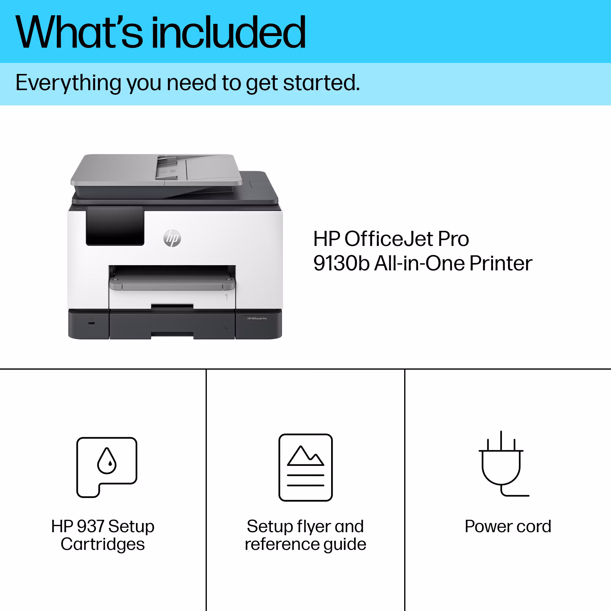 HP OfficeJet Pro 9130b trådlös multifunktionsskrivare i färg, dubbelsidig utskrift; kopiator, skanner