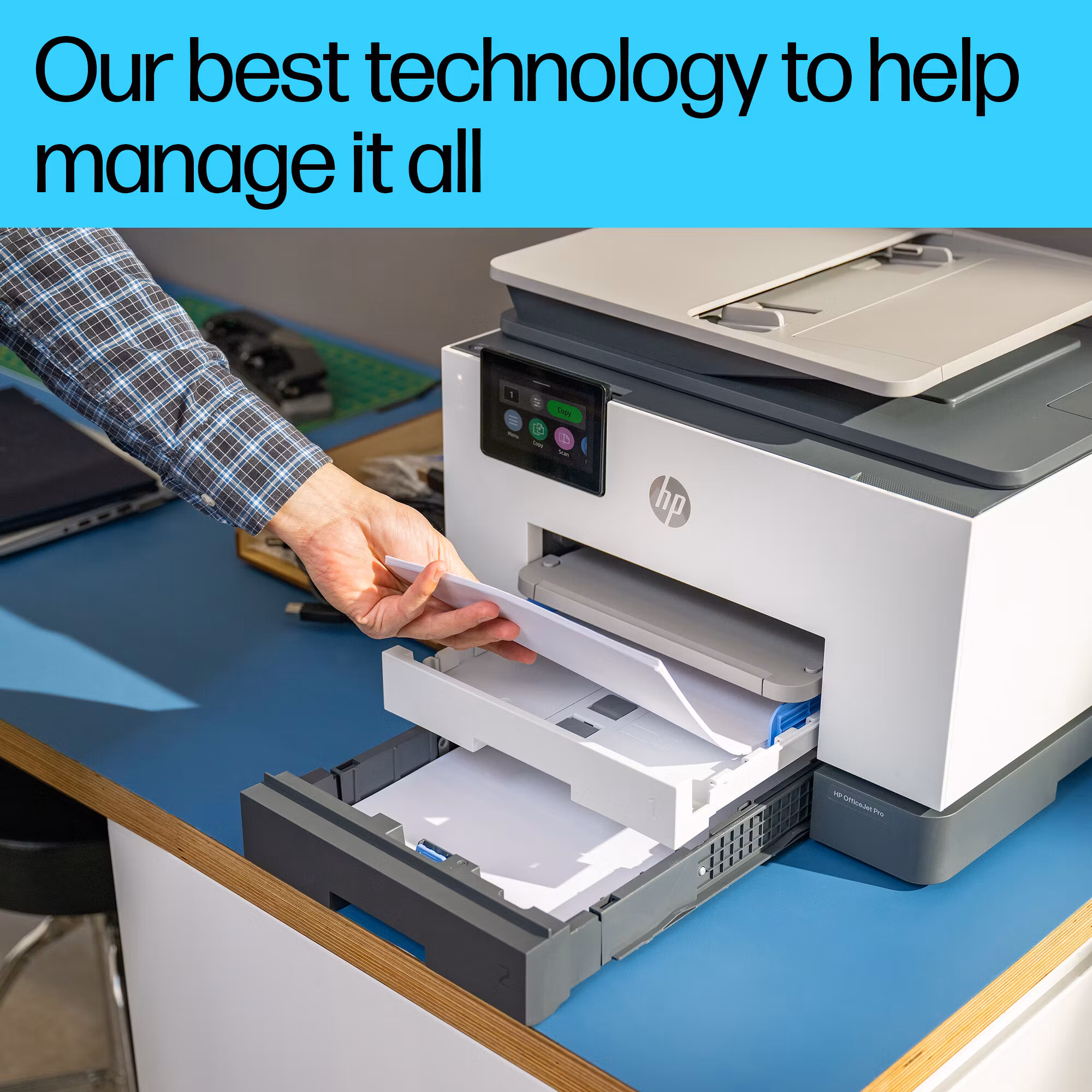 HP OfficeJet Pro 9130b trådlös multifunktionsskrivare i färg, dubbelsidig utskrift; kopiator, skanner