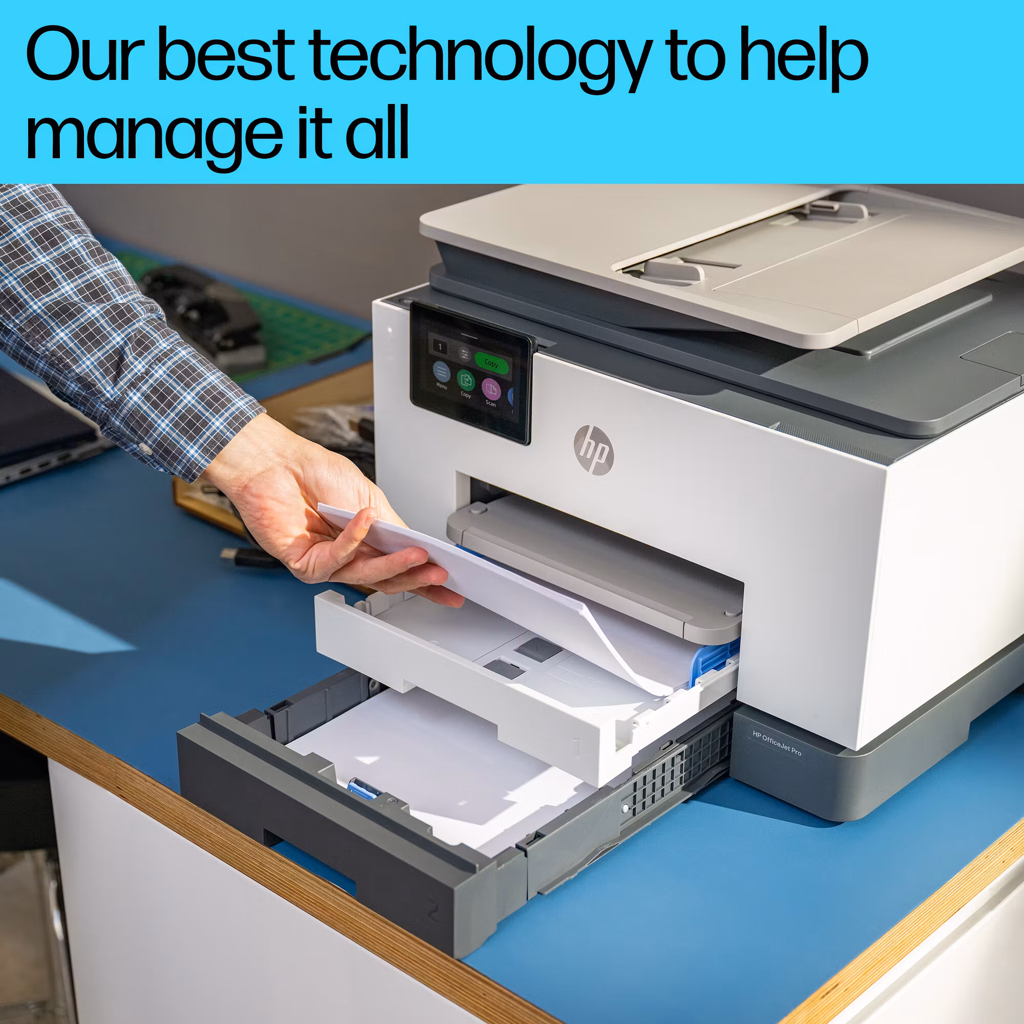 HP OfficeJet Pro 9130b trådlös multifunktionsskrivare i färg, dubbelsidig utskrift; kopiator, skanner