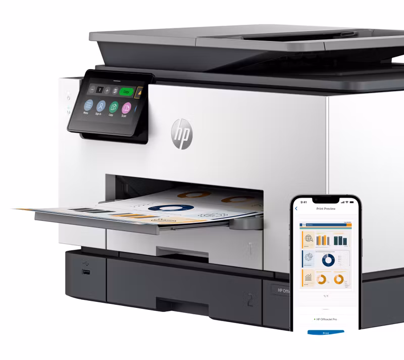 HP OfficeJet Pro 9130b trådlös multifunktionsskrivare i färg, dubbelsidig utskrift; kopiator, skanner