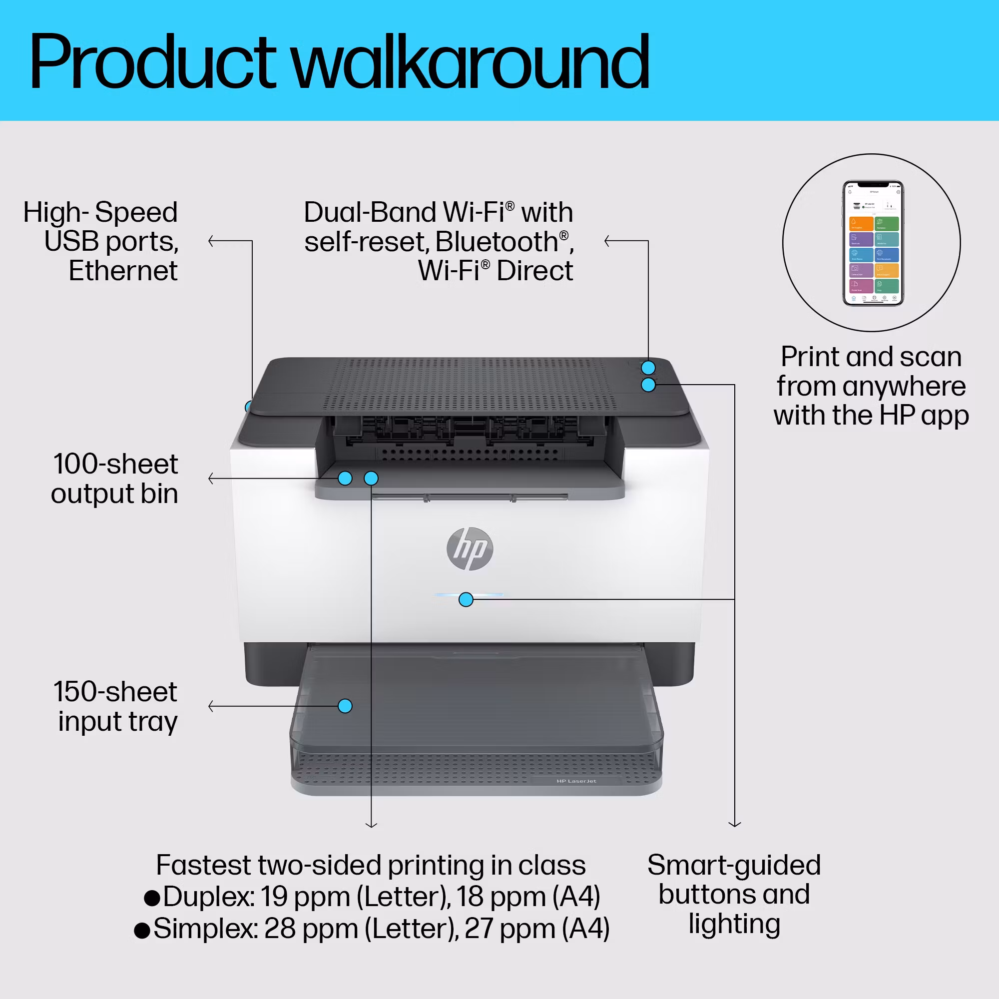 HP LaserJet M207dw-skrivare