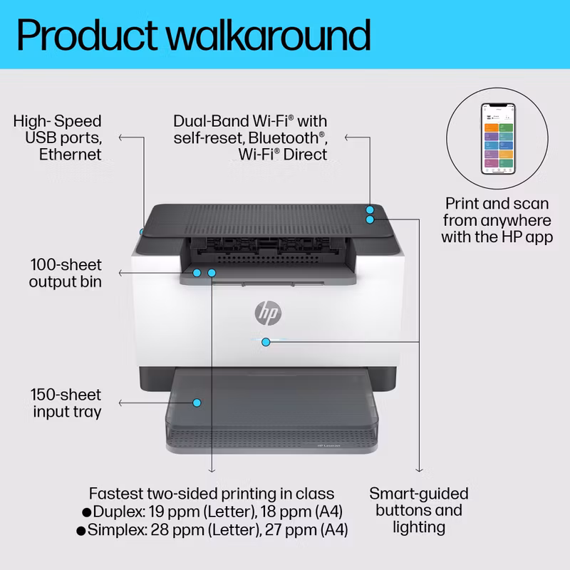 HP LaserJet M207dw-skrivare