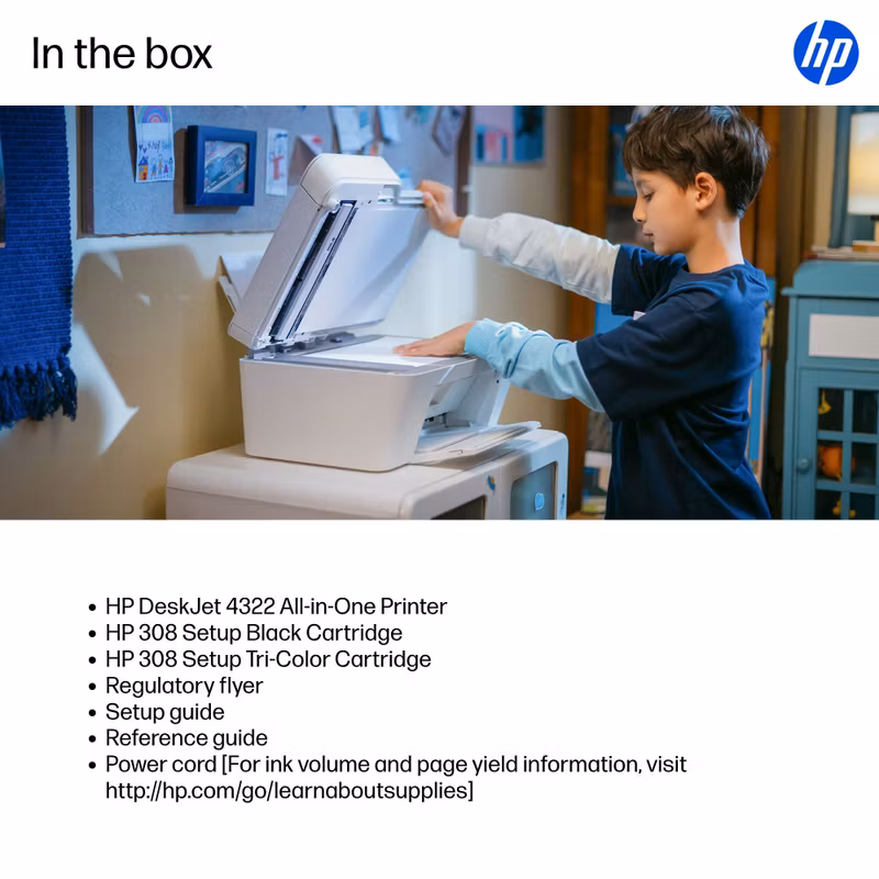 HP DeskJet 4322 trådlös allt-i-ett färgskrivare
