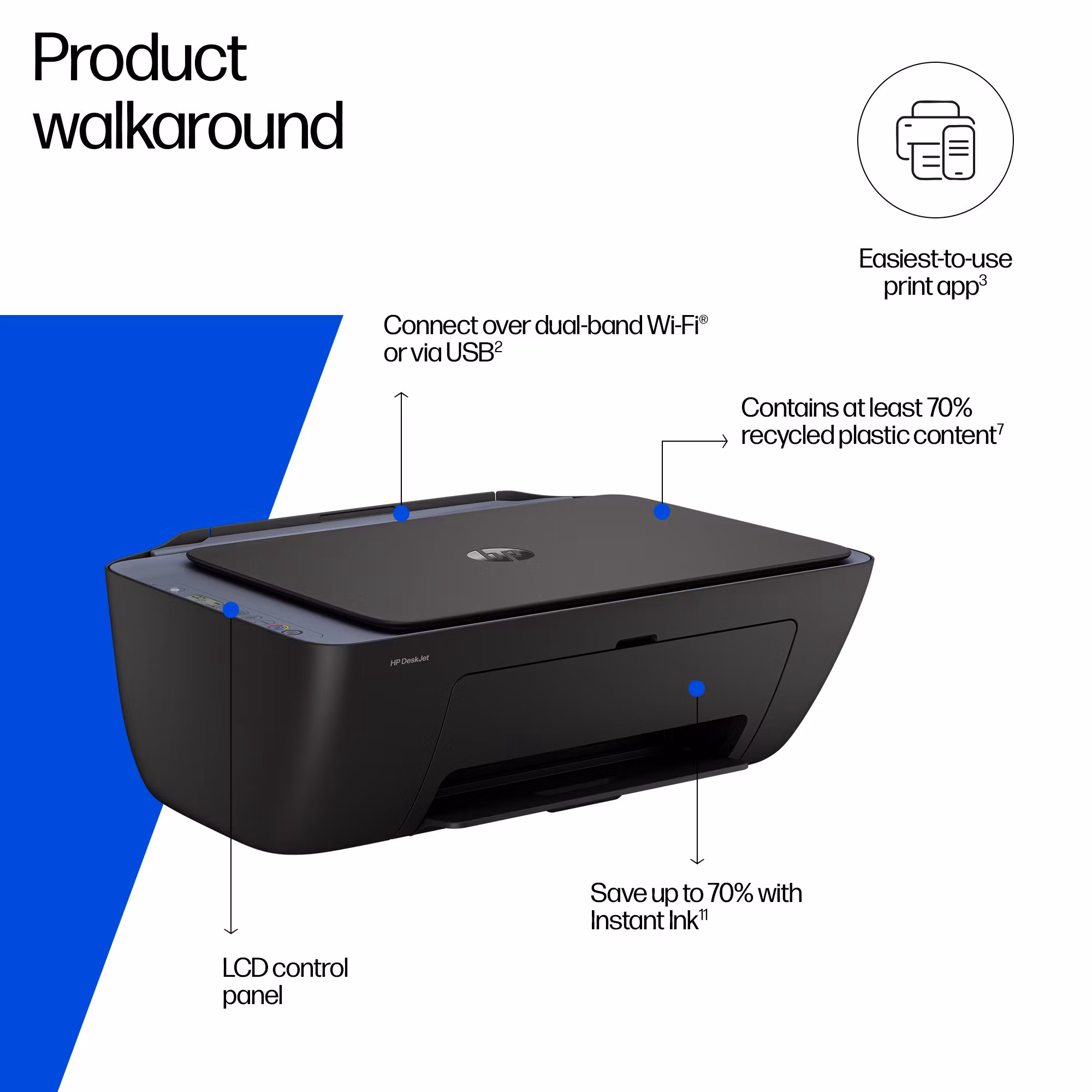 HP DeskJet 2921 trådlös allt-i-ett färgskrivare