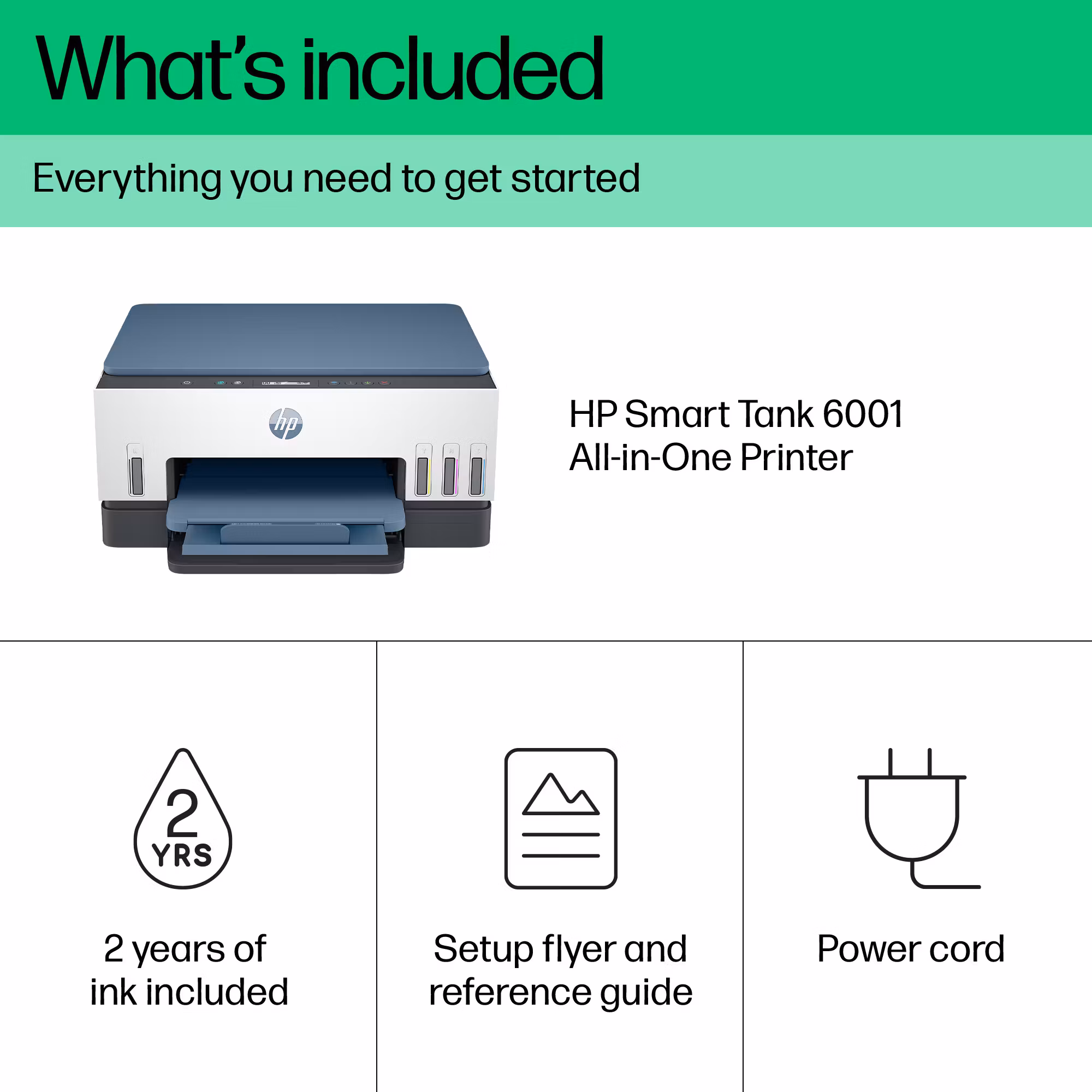 HP Smart Tank 6005 trådlös multifunktionsskrivare i färg – skrivare, kopiator, skanner