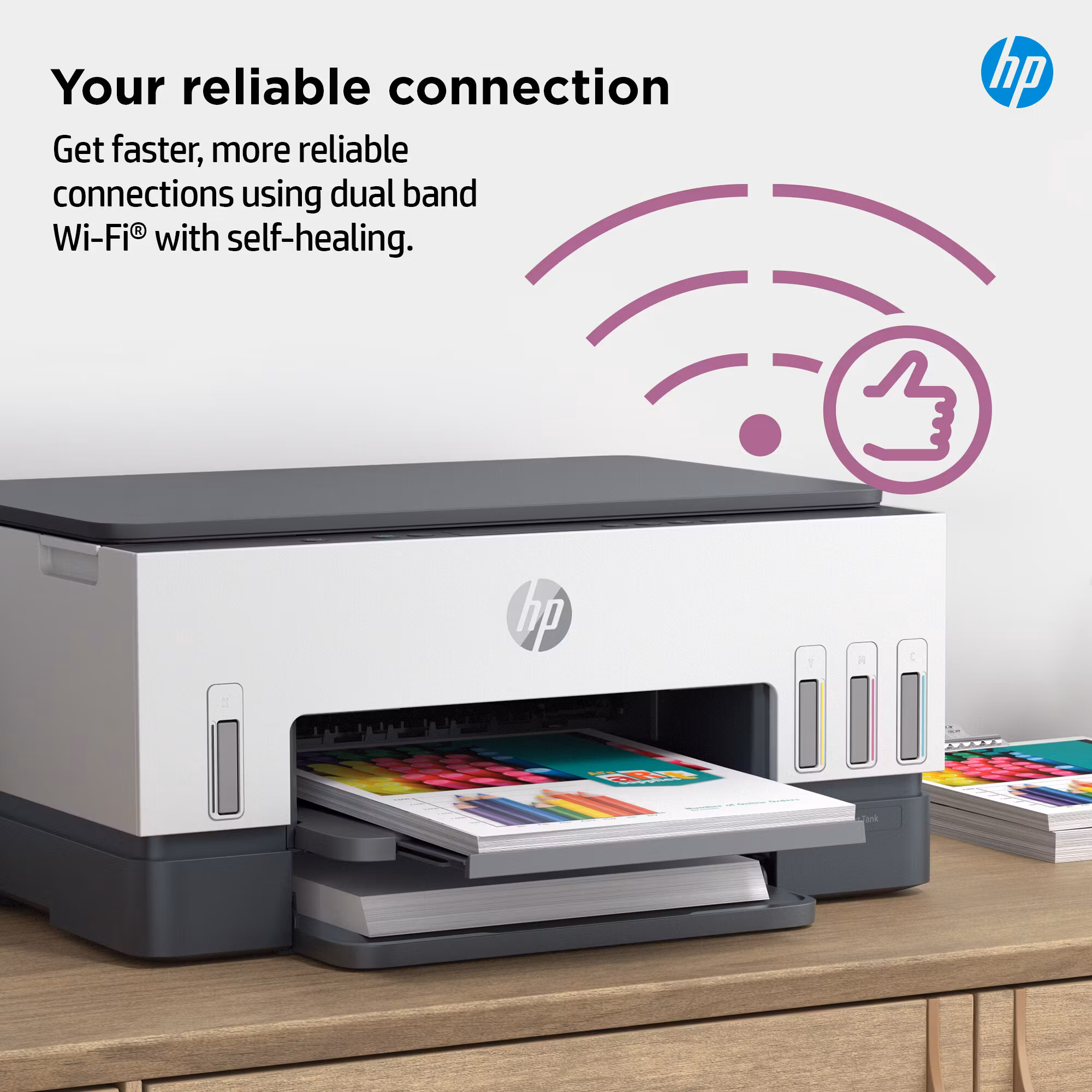 HP Smart Tank 6005 trådlös multifunktionsskrivare i färg – skrivare, kopiator, skanner