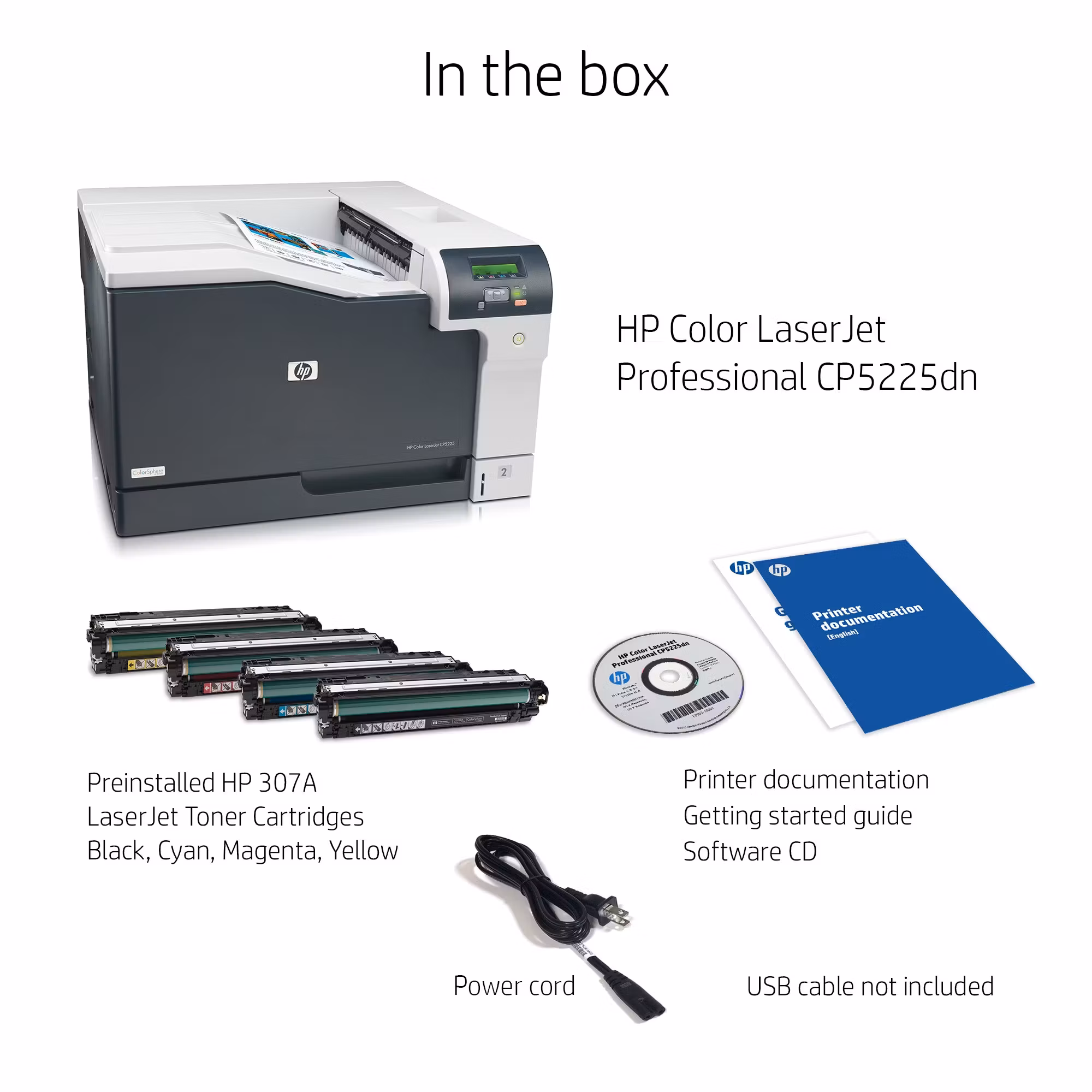 HP Color LaserJet Professional CP5225dn-skrivare
