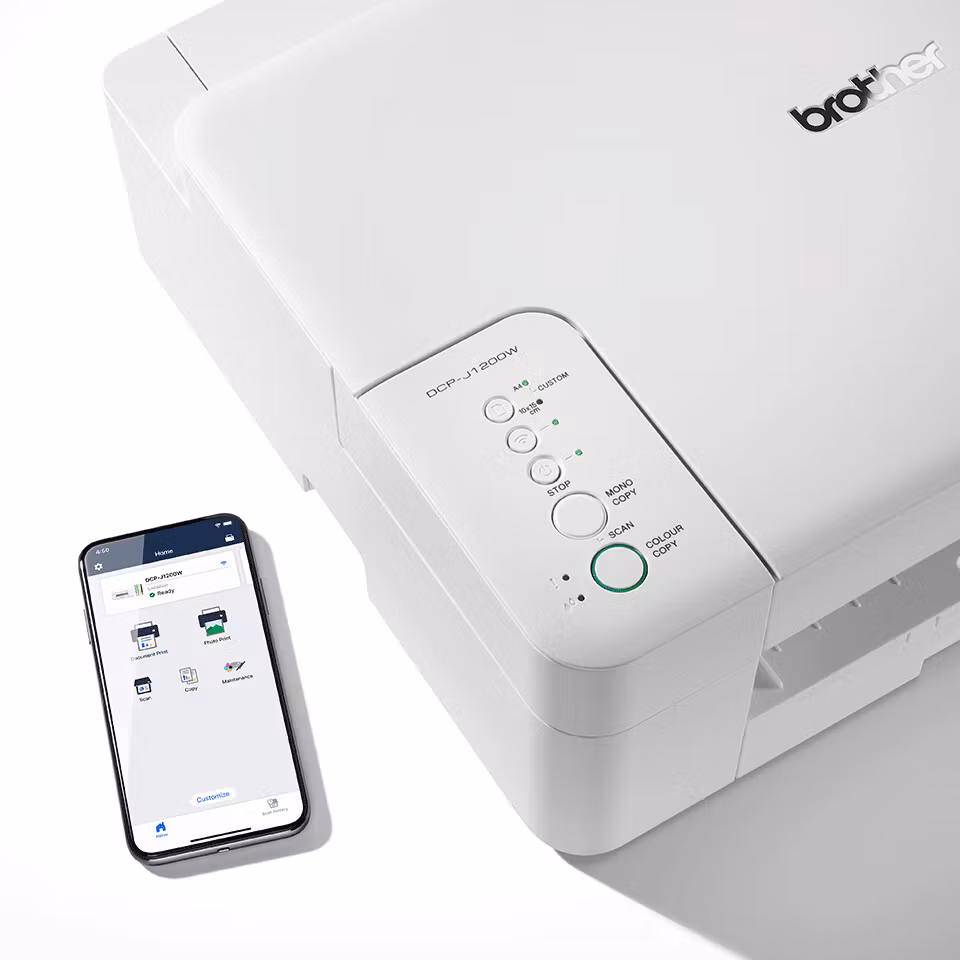 Brother DCP-J1200WE EcoPro Ready kompakt 3-i-1 mobilstyrd bläckstråleskrivare