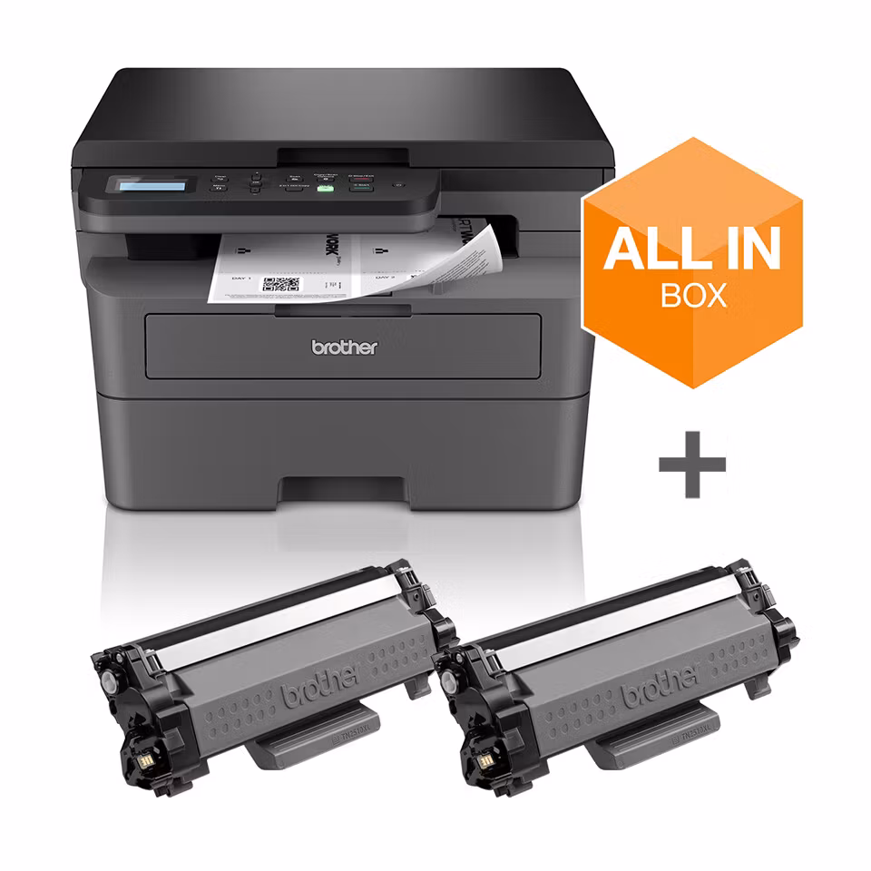 Brother DCP-L2627DWXL multifunktionsskrivare Laser A4 1200 x 1200 DPI 32 sidor/min Wi‑Fi