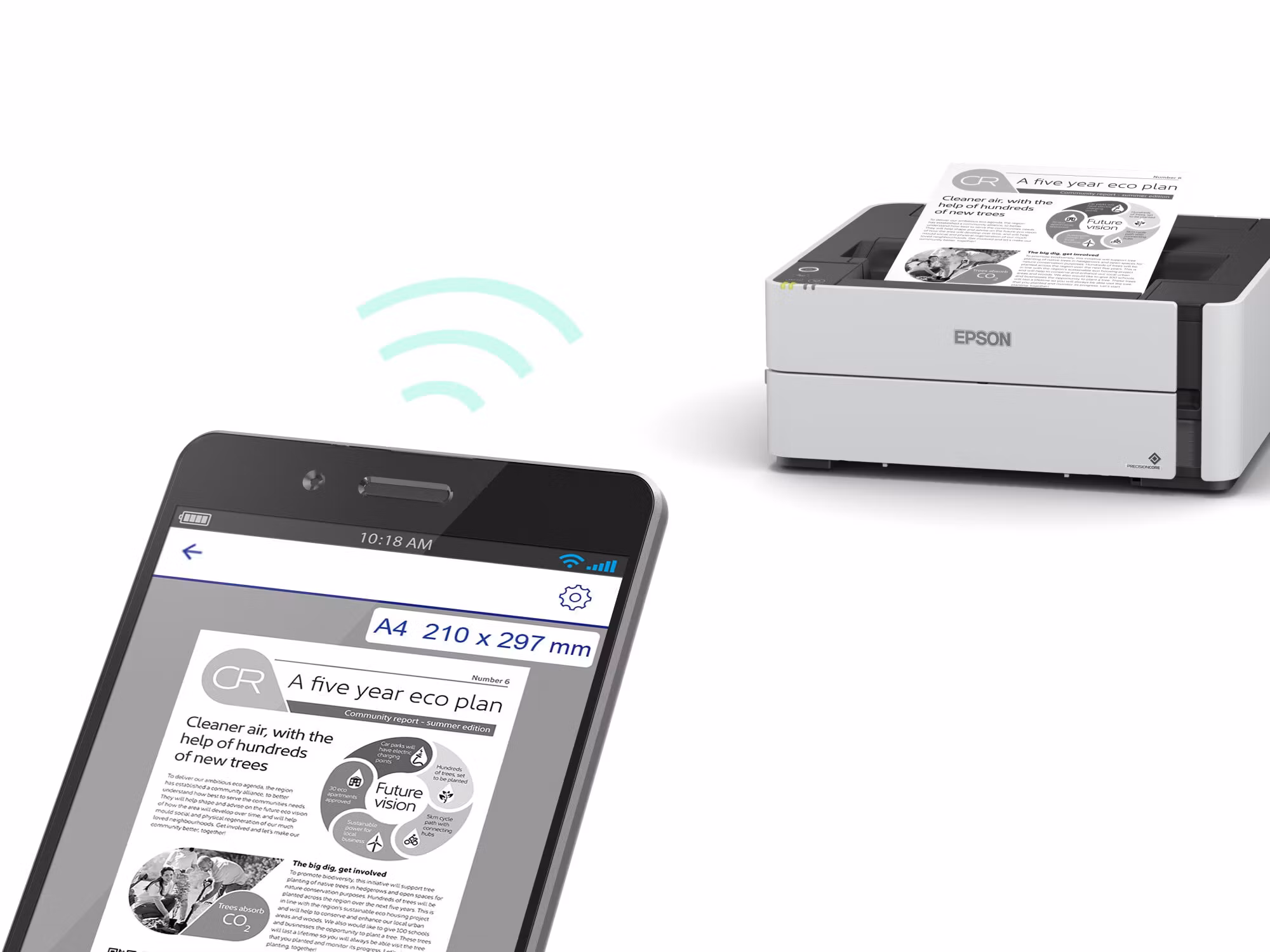Epson EcoTank M1180 inkjet-skrivare 1200 x 2400 DPI A4 Wi-Fi