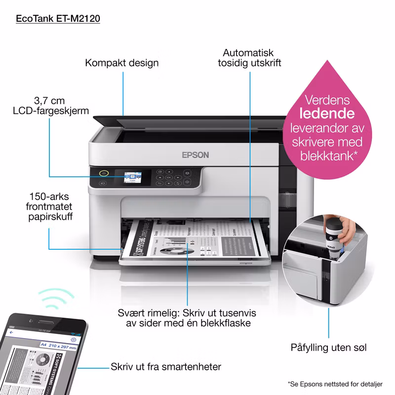 Epson EcoTank ET-M2120 Inkjet A4 1440 x 720 DPI 32 ppm Wi-Fi