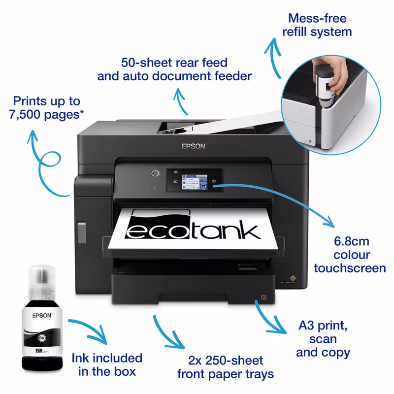 Epson EcoTank ET-M16600 Inkjet A3 4800 x 2400 DPI 25 ppm Wi-Fi