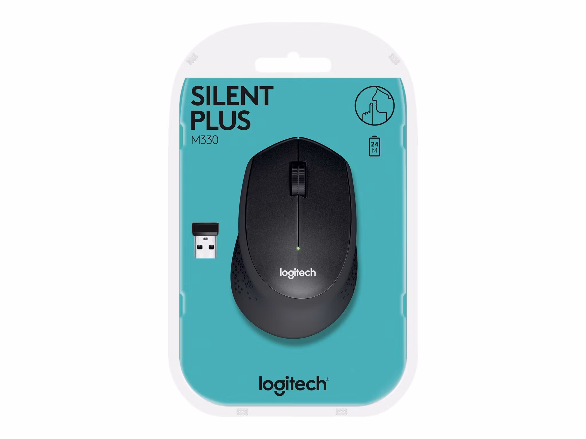 Logitech M330 Silent Plus Mus Svart