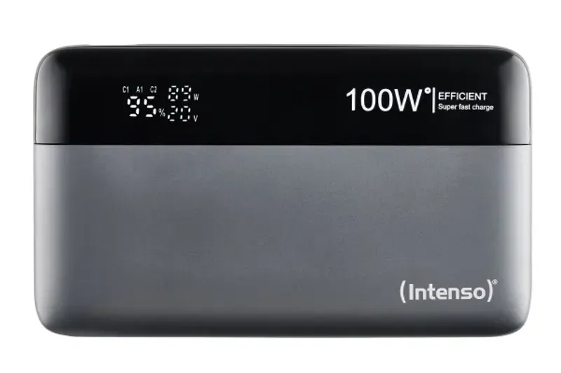 Intenso Powerbank HE20000 grå/svart, 20 000 mAh, PD 3.1, Quick Charge 3.0