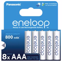 Panasonic Eneloop AAA Uppladdningsbara Batterier 800mAh 8-pack