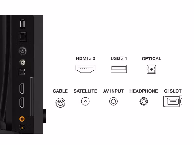 TCL 32V4C TV 81,3 cm (32") HD Smart TV Wi-Fi Svart