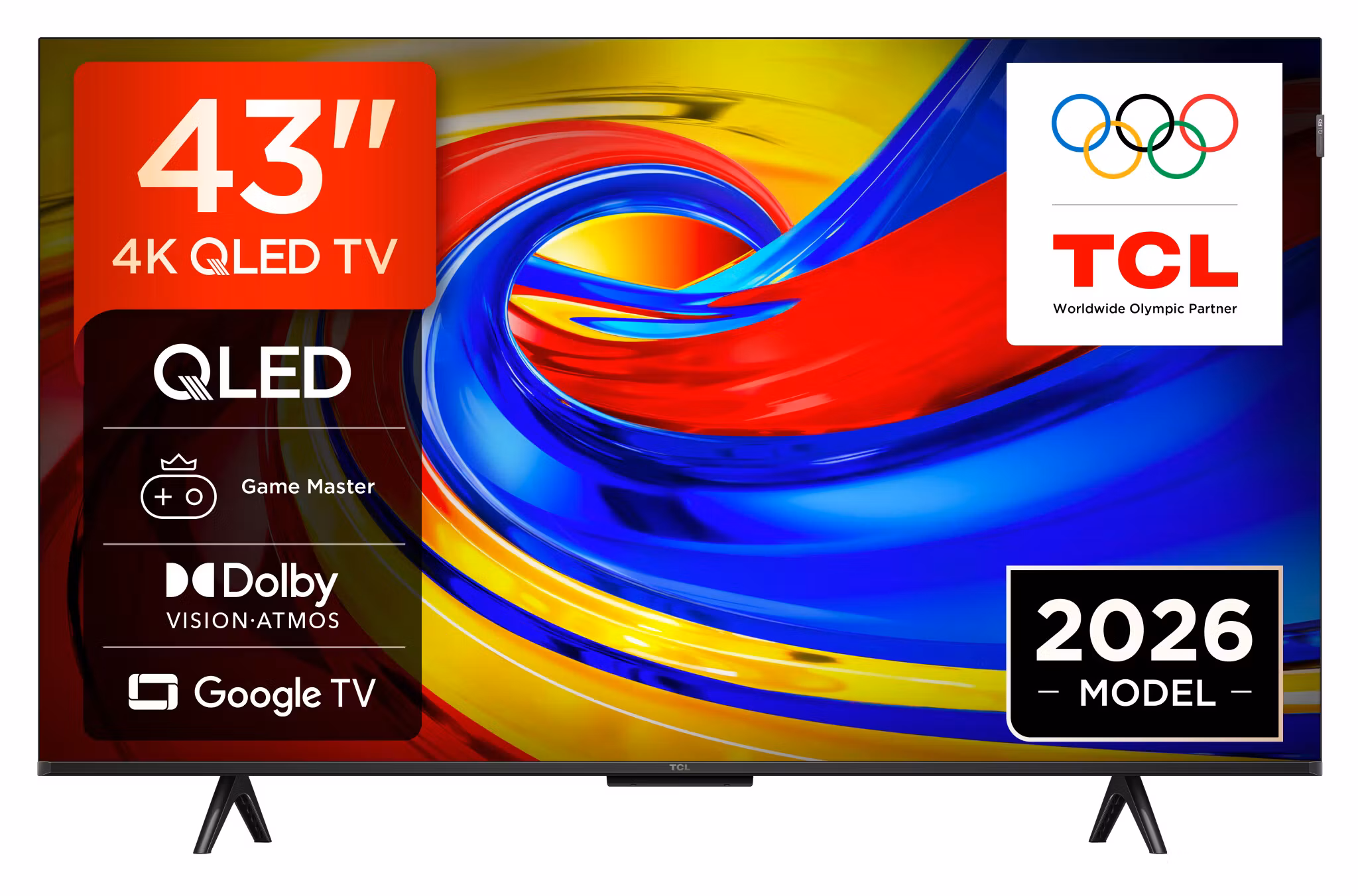 TCL P7L 43P7L TV 109.2 cm (43") 4K Ultra HD Smart TV Wi-Fi Svart 400 cd/m²