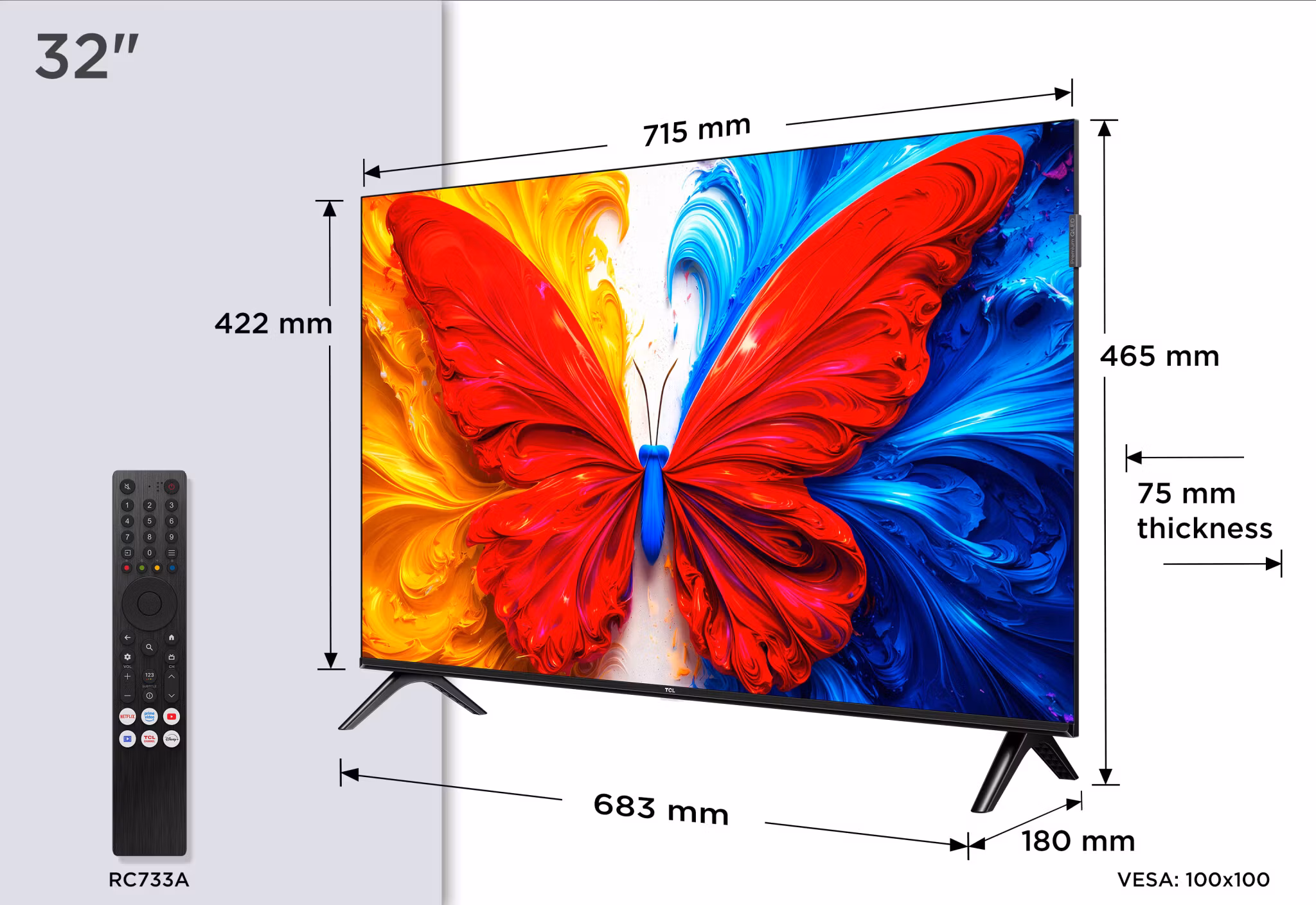 TCL S5L 32S5L TV 81.3 cm (32") Full HD Smart TV Wi-Fi Svart 300 cd/m²