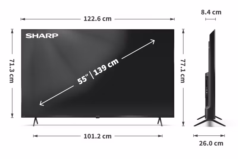 Sharp 55HL4265E TV 139.7 cm (55") 4K Ultra HD Smart TV Wi-Fi svart