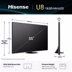 Hisense 55U8Q 55" 4K Ultra HD Smart TV Wi-Fi Black