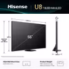 Hisense 55U8Q 139,7 cm (55") 4K Ultra HD Smart TV Wi-Fi Black 700 cd/m²
