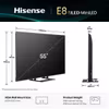 Hisense 55E8Q 139,7 cm (55") 4K Ultra HD Smart TV Wi-Fi Black, Grey 600 cd/m²