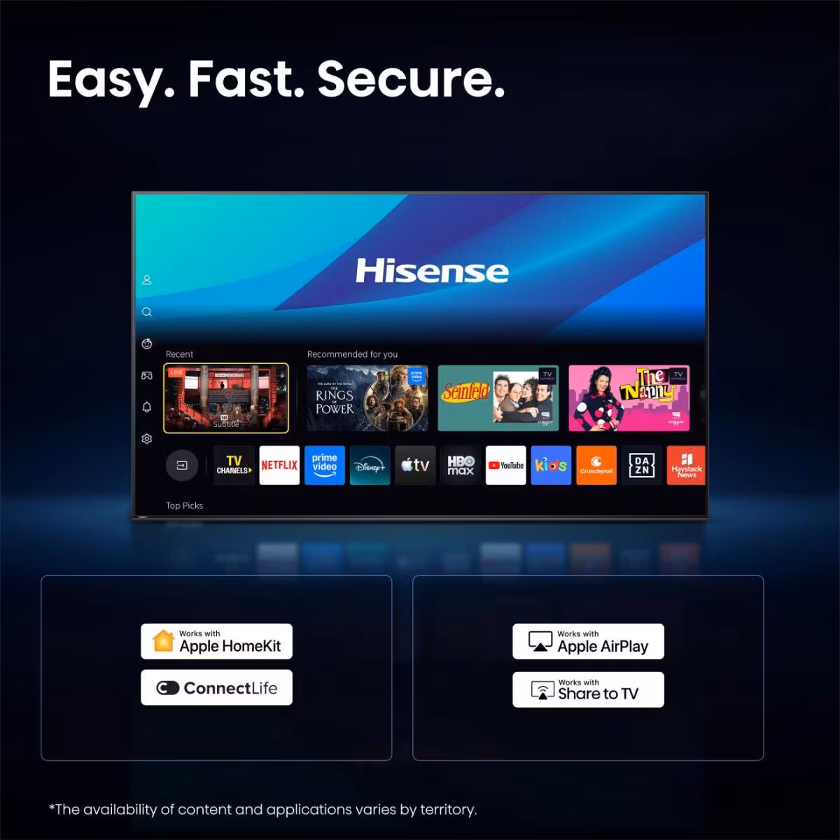 Hisense 40A59S 101,6 cm (40") Full HD Smart TV Wi-Fi svart