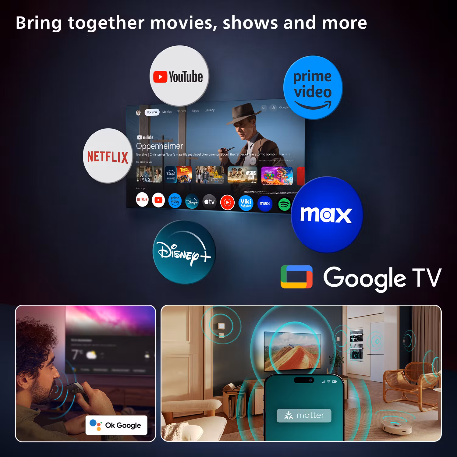 Philips 55OLED910/12 TV 139,7 cm (55") 4K Ultra HD Smart TV Wi-Fi Metallic