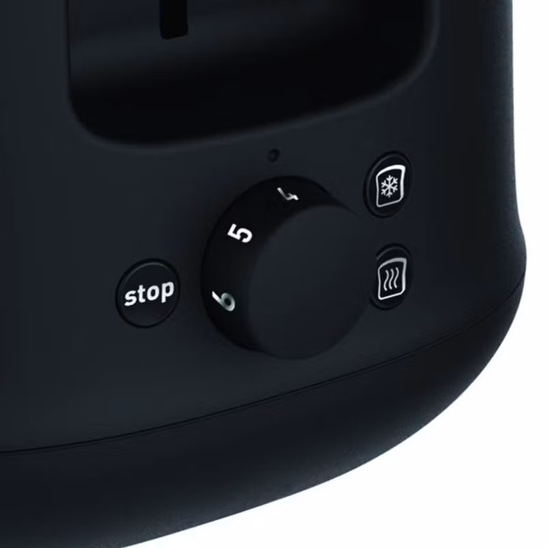 Tefal TT340830 brödrost 2 skivor 850 W svart, rostfritt stål