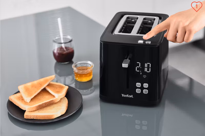 Tefal TT6408 7 brödrost, 2 skivor, 850 W, svart