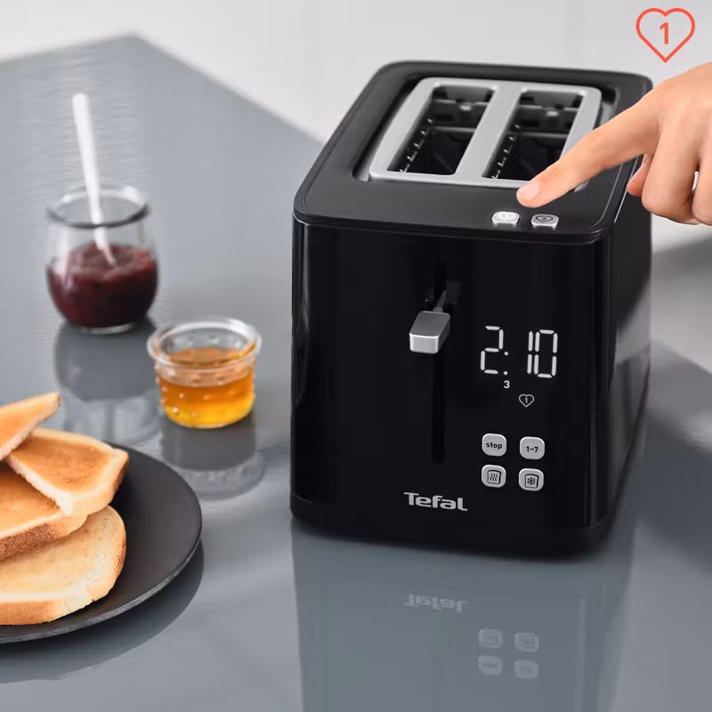Tefal TT6408 7 brödrost, 2 skivor, 850 W, svart
