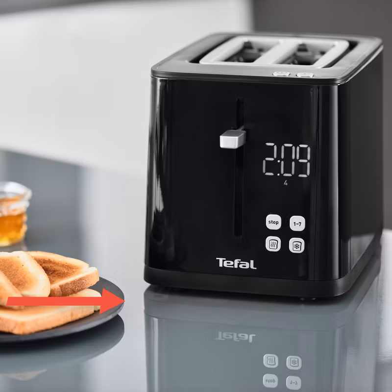 Tefal TT6408 7 brödrost, 2 skivor, 850 W, svart