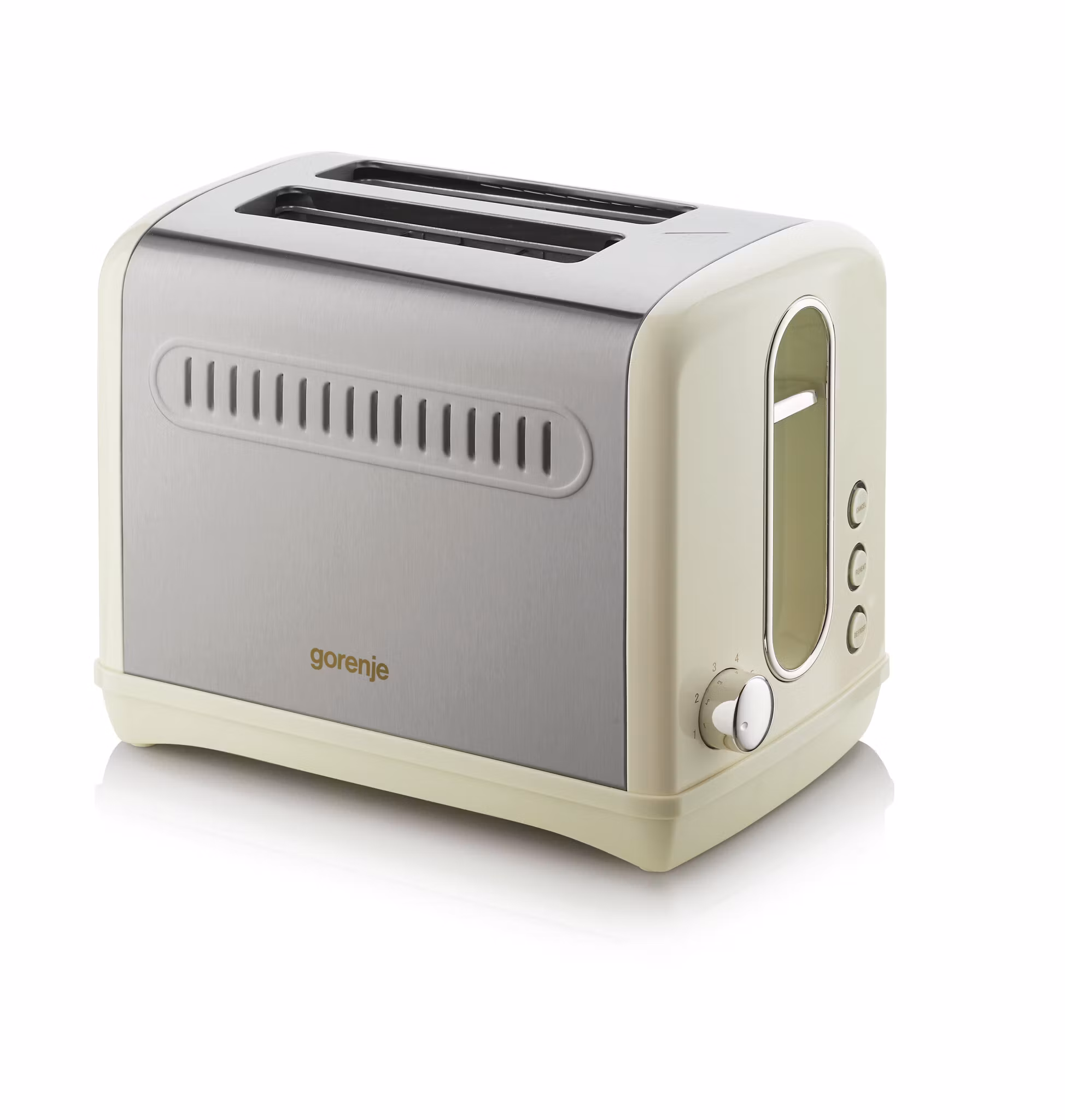 Gorenje T1100CLI brödrost 2 skivor 1100 W Champagne