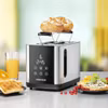 Rommelsbacher brödrost Sunny TO 850 (rostfritt stål/svart, 800 watts, för 2 skivor toast)