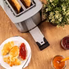 Rommelsbacher brödrost Sunny TO 850 (rostfritt stål/svart, 800 watts, för 2 skivor toast)