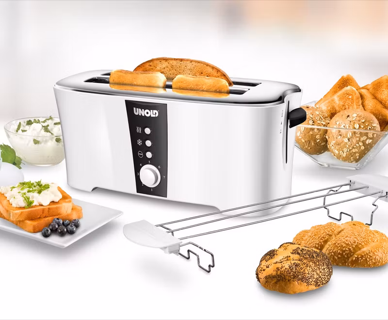 Unold Design Dual brödrost 4 skivor 1350 W svart/vit