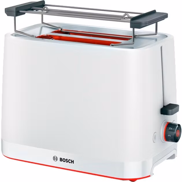 Bosch kompakt brödrost MyMoment TAT3M121 (vit, 950 watt, för 2 skivor bröd)