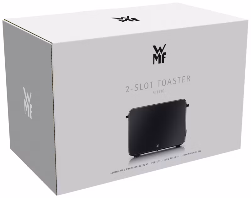 WMF Stelio 0414210071 brödrost, 2 skivor, 1050 W, svart