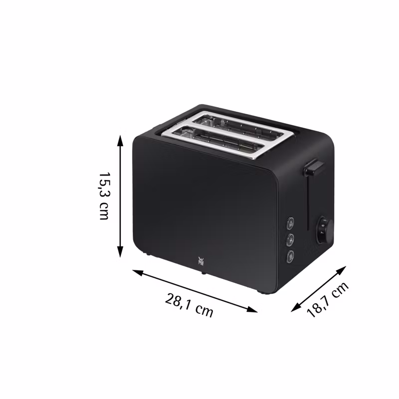 WMF Stelio 0414210071 brödrost, 2 skivor, 1050 W, svart