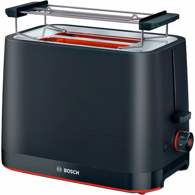 Bosch kompakt brödrost MyMoment TAT3M123 (svart, 950 watt, för 2 skivor rostat bröd)