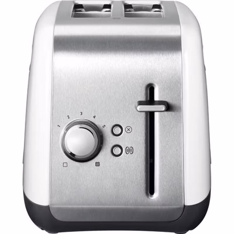 KitchenAid 5KMT2115EWH brödrost 2 skivor 1100 W rostfritt stål, vit
