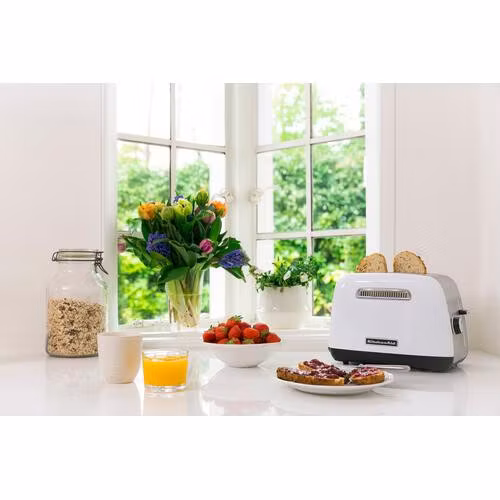 KitchenAid 5KMT2115EWH brödrost 2 skivor 1100 W rostfritt stål, vit