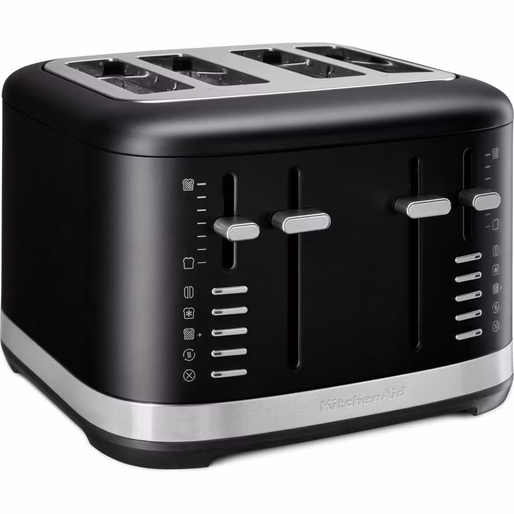 KitchenAid 5KMT4109EBM brödrost 4 skivor 1640 W svart, rostfritt stål