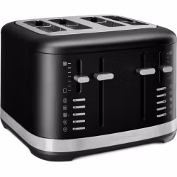 KitchenAid 5KMT4109EBM brödrost 4 skivor 1640 W svart, rostfritt stål