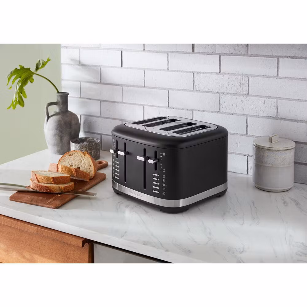 KitchenAid 5KMT4109EBM brödrost 4 skivor 1640 W svart, rostfritt stål