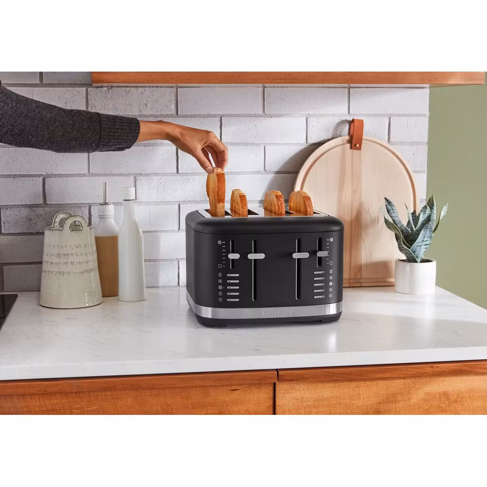 KitchenAid 5KMT4109EBM brödrost 4 skivor 1640 W svart, rostfritt stål