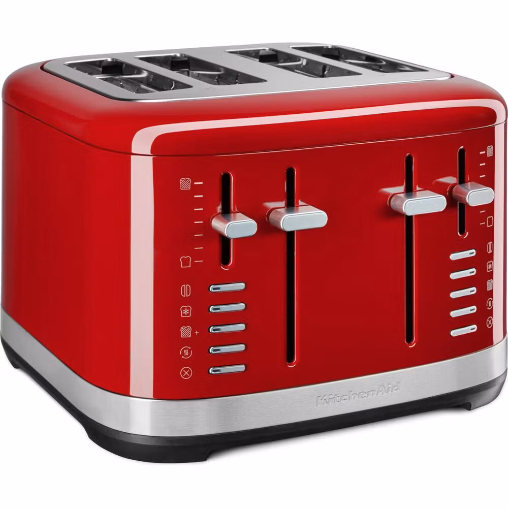 KitchenAid 5KMT4109EER brödrost 4 skivor 1640 W röd, rostfritt stål