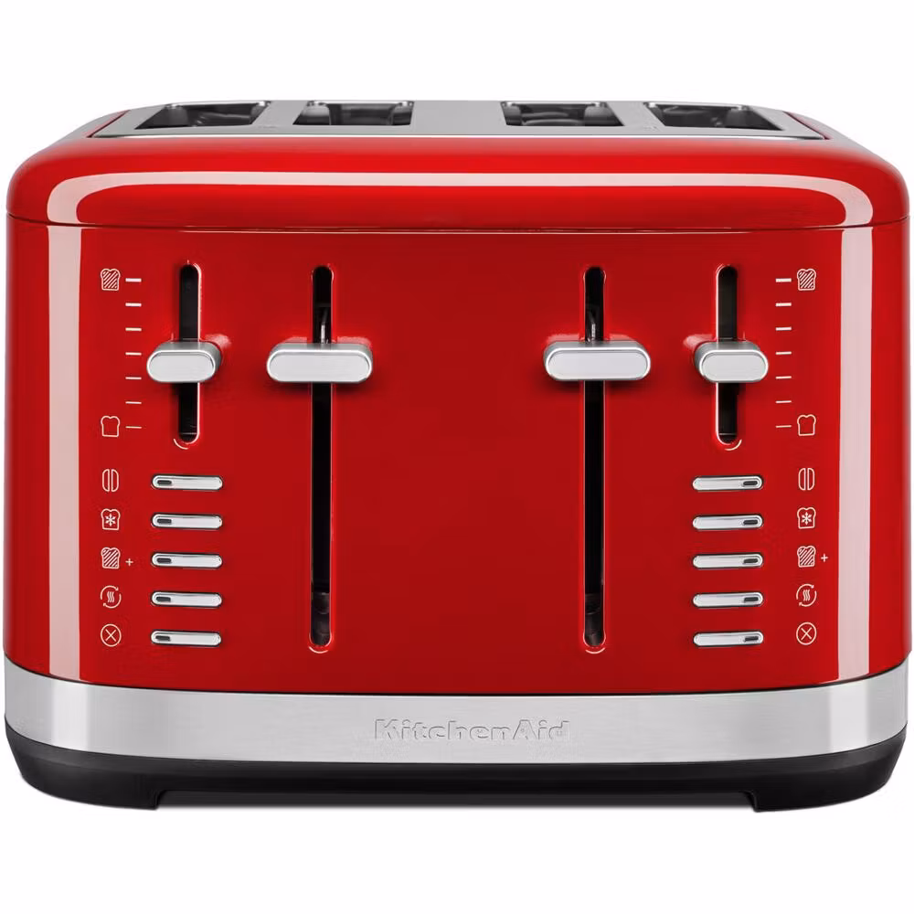 KitchenAid 5KMT4109EER brödrost 4 skivor 1640 W röd, rostfritt stål