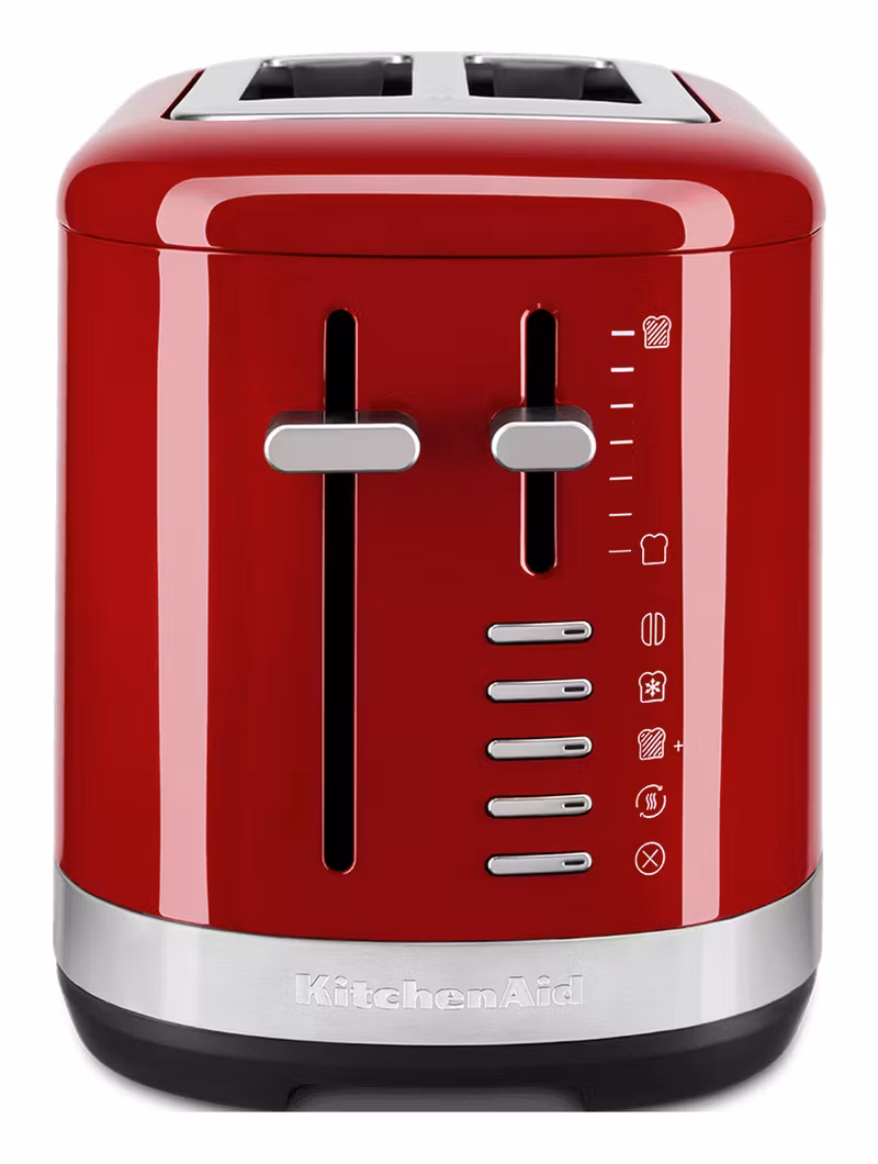 KitchenAid 5KMT2109EER brödrost 2 skivor 980 W svart, röd, rostfritt stål