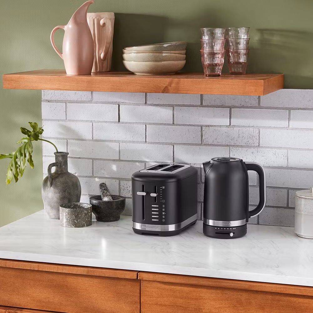 KitchenAid 5KMT2109EBM brödrost 2 skivor 980 W svart, rostfritt stål